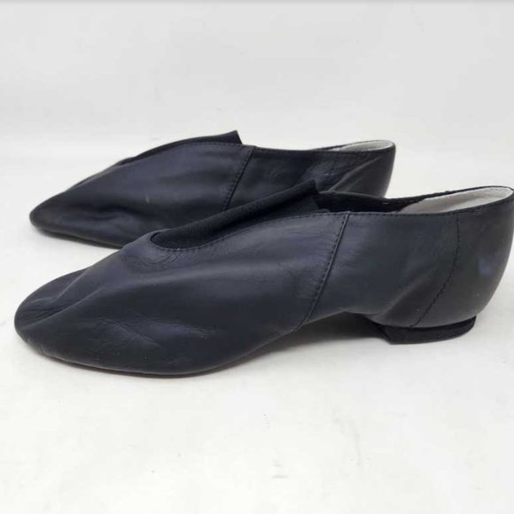 Men\'s 9.5 Bloch Super Jazz leather & elastic slip on jazz dance shoes in black main image 8
